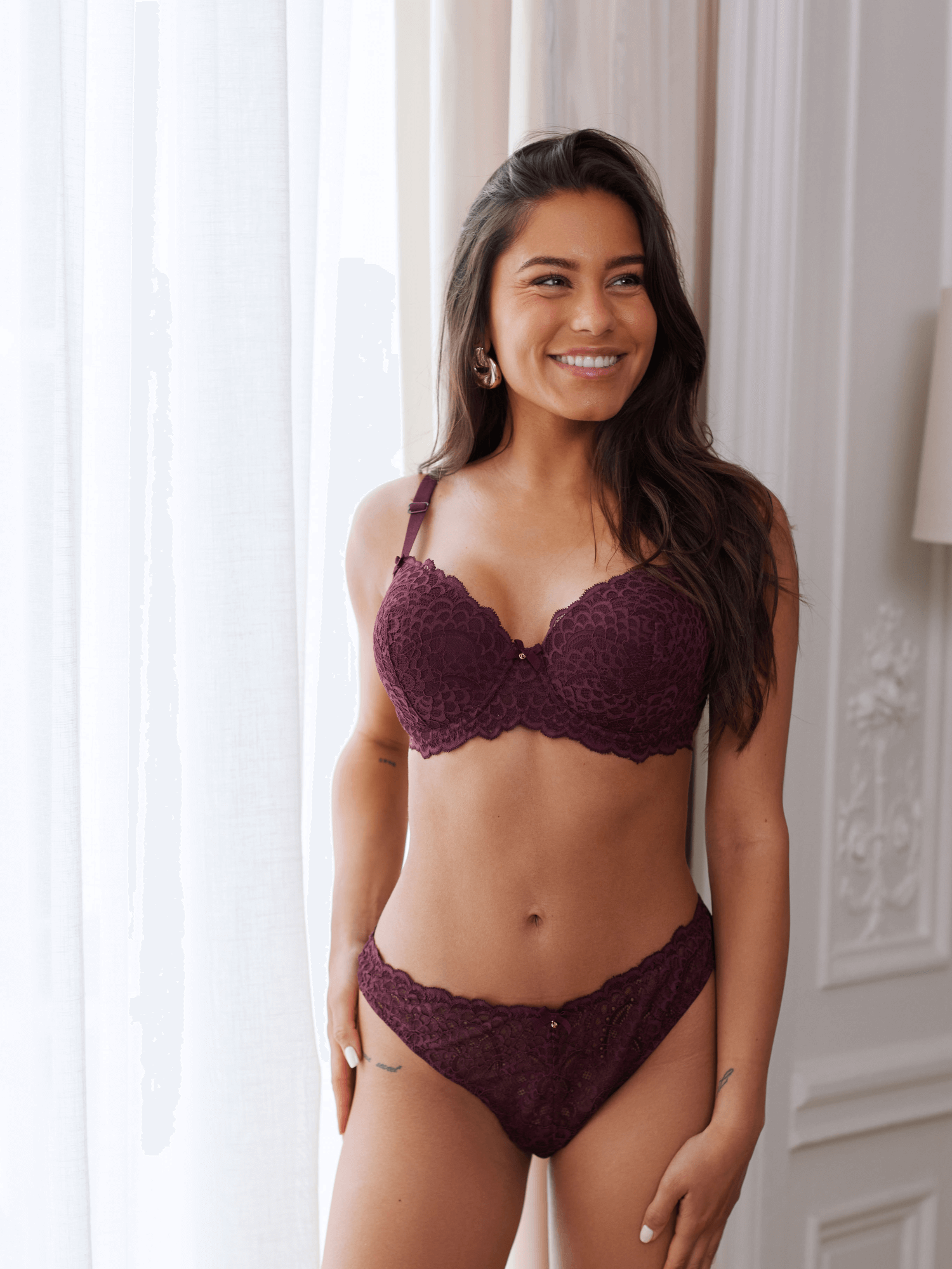 Soutien-gorge à Coque Fine BCDE RIVA Prune
