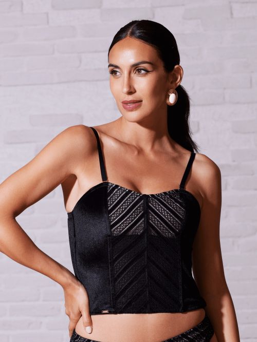 Ava Bustier Smlxl NOIR POUDRE