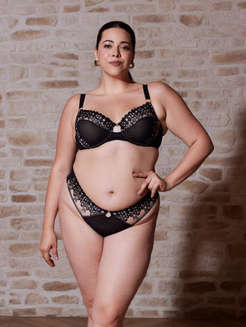 RADIEUSE BCDE Black Tattoo Underwired Bra