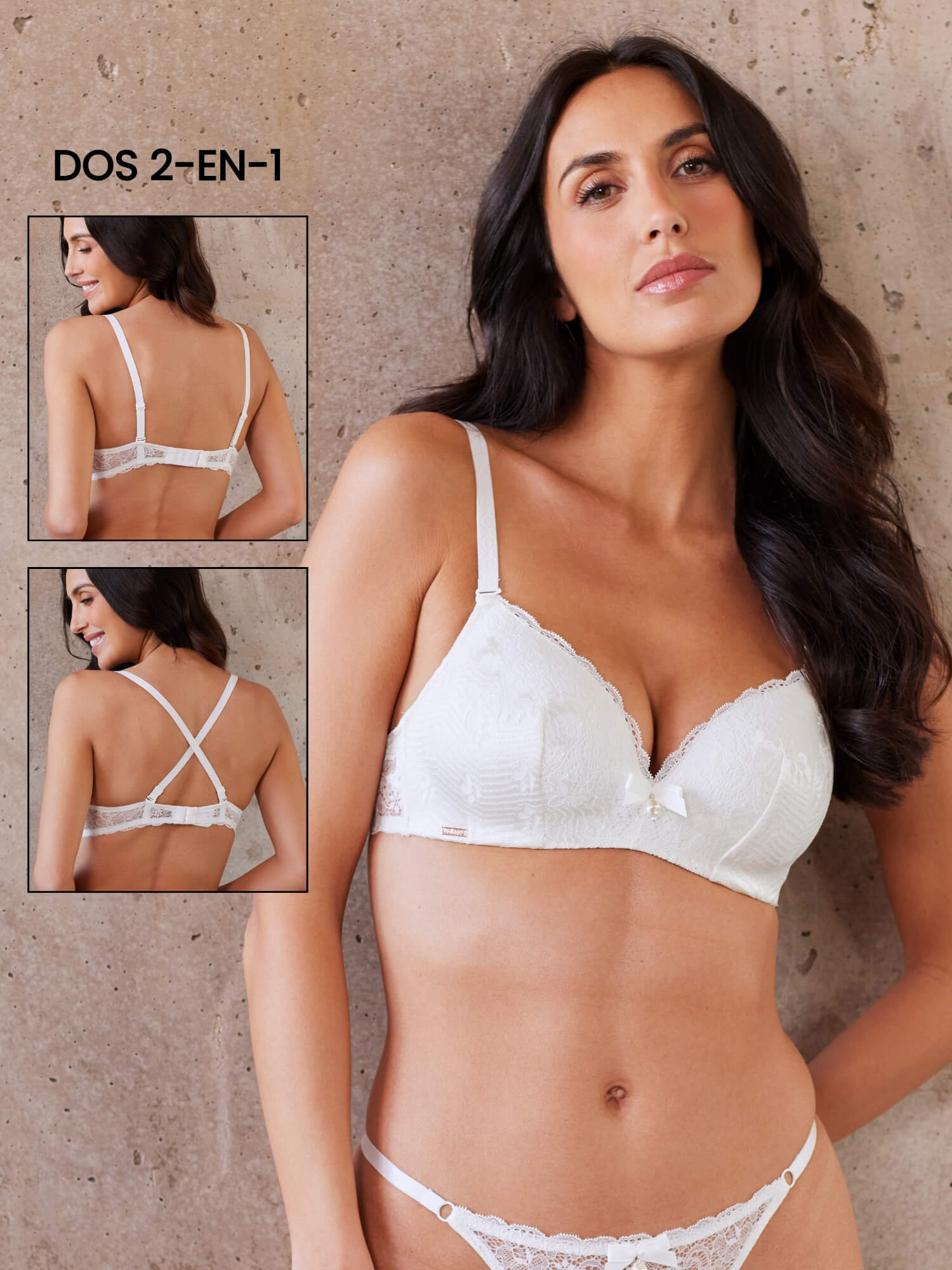 Soutien gorge à coques fines sans armatures FAME Ivoire Bonnets BCD