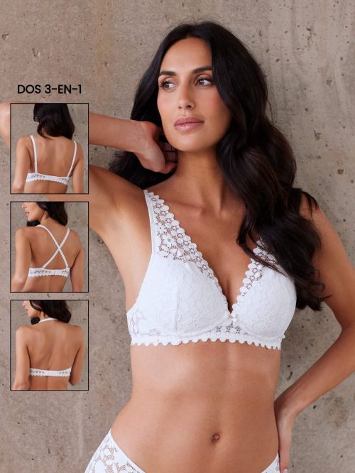 DREAM BCDE White Thin Cup Bra without Underwire