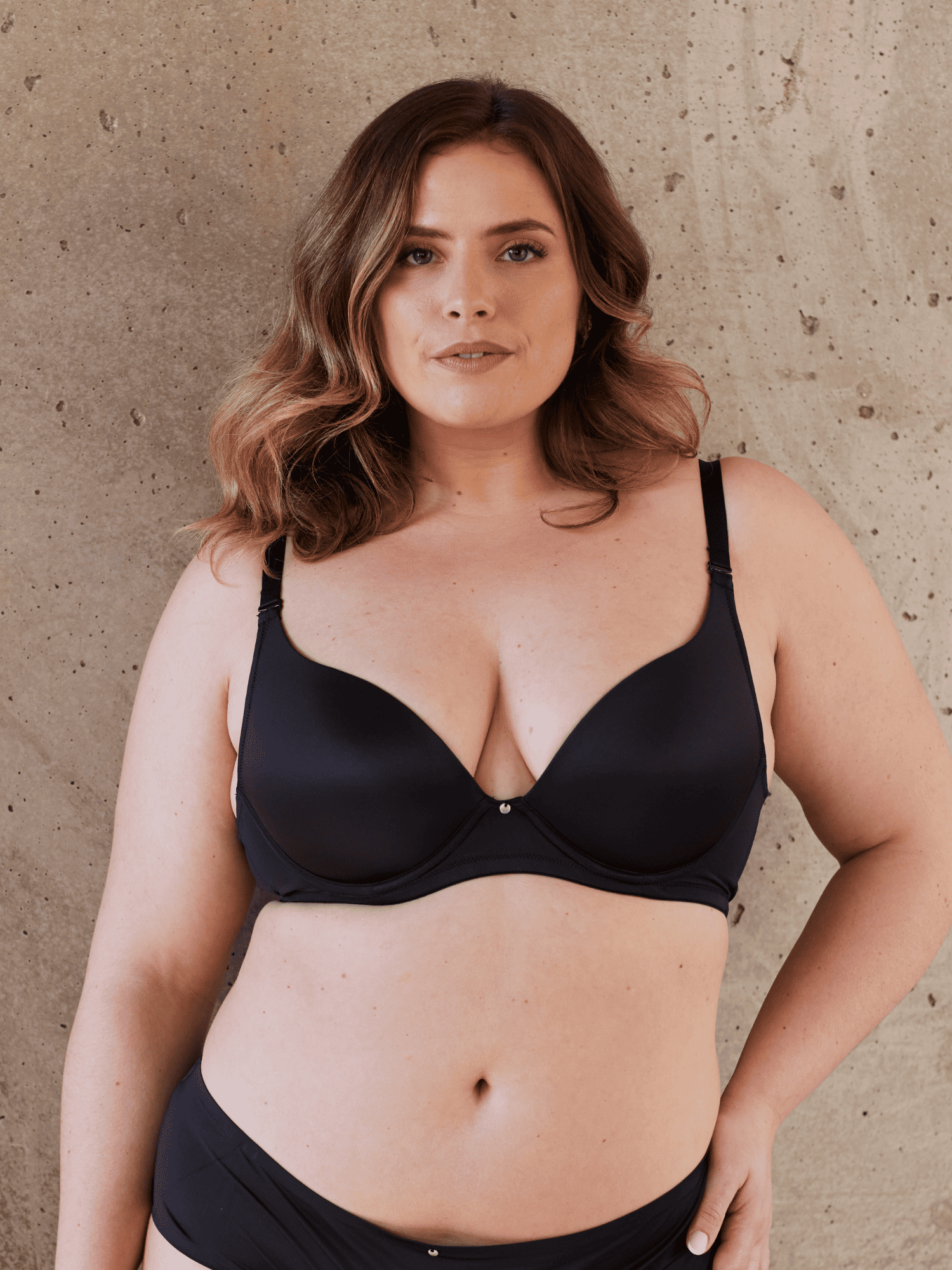 Soutien-gorge corbeille à coques fines FIT Noir Bonnets CDE