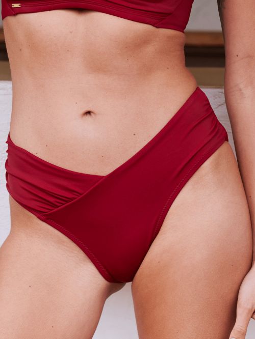 Bas de maillot de bain culotte Seashine ROUGE INDIEN