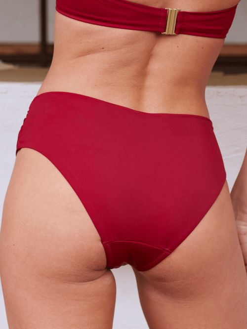 Bas de maillot de bain culotte Seashine ROUGE INDIEN