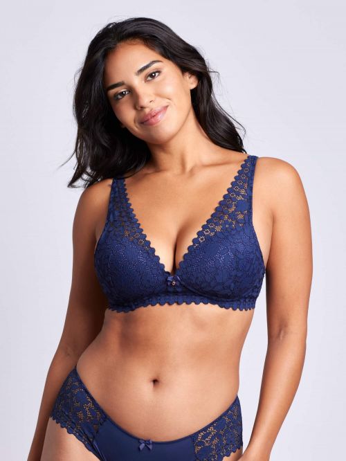 Soutien-gorge à Coques Fines sans Armatures Bonnets BCDE DREAM Marine 