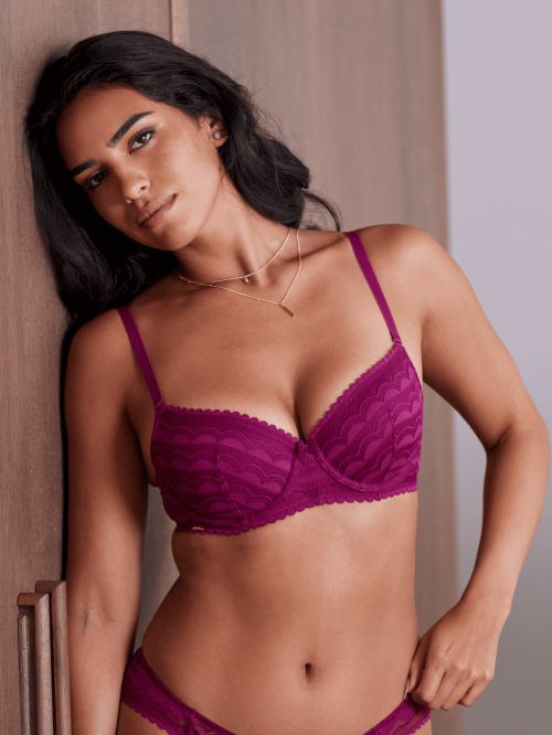 Soutien-gorge à Coque Fine Cde Cleo POURPRE