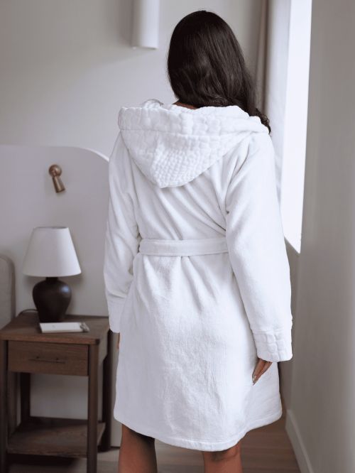 Peignoir Capuche Spa IVOIRE