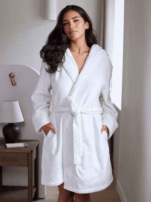 Peignoir Capuche Spa IVOIRE